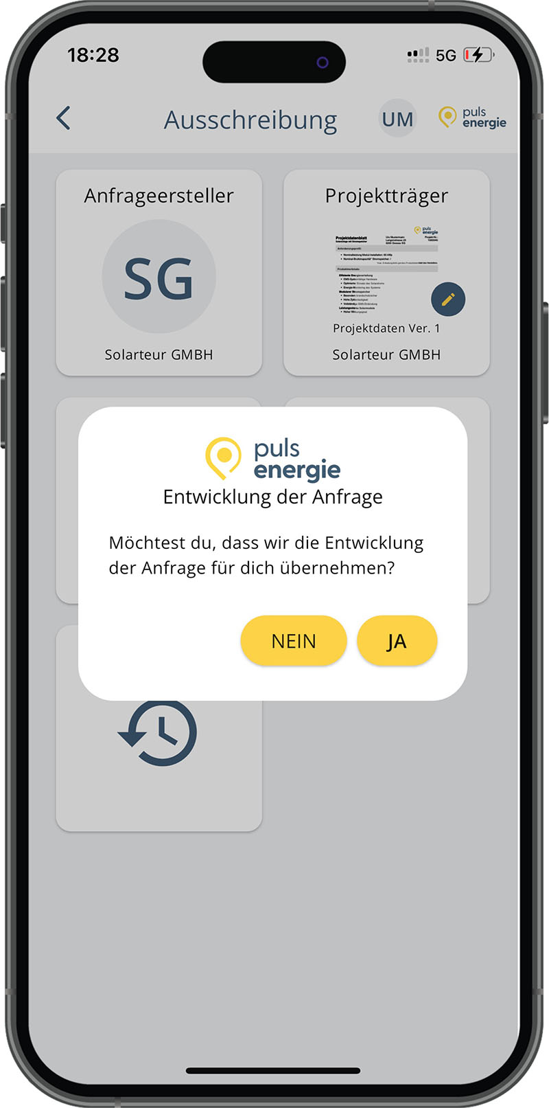 App Ausschreibung Anfrageentwicklung