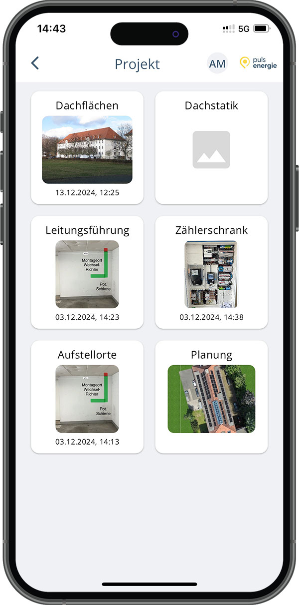 App Ausschreibung Projektalbum Mobil