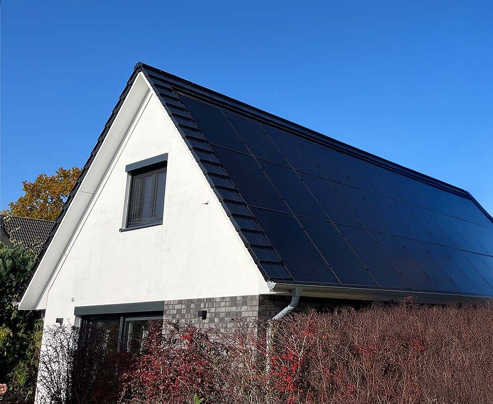 Solardach komplett belegt anthrazit